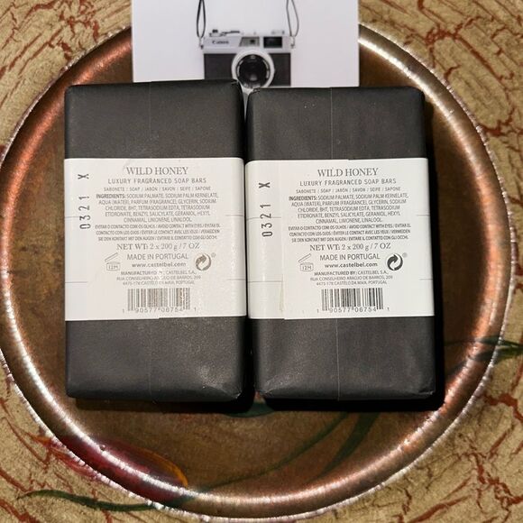 CASTELBEL LIMITED EDITION Triple Milled Wild Honey Scented Soap Bars 4pk - Picture 4 of 6